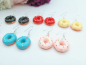 Preview: Donut Ohrringe bunte Glasur